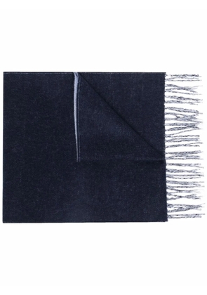 LOEWE Anagram wool-cashmere blend scarf - Blue