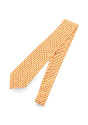 Hermès Pre-Owned geometric-print silk tie - Yellow