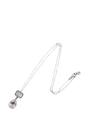 CHANEL Pre-Owned 1986-1988 Coco Mark crystal necklace - Silver