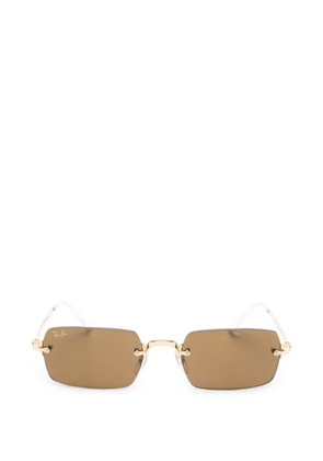 Ray-Ban x Asap Rocky rimless rectangle-frame sunglasses - Gold