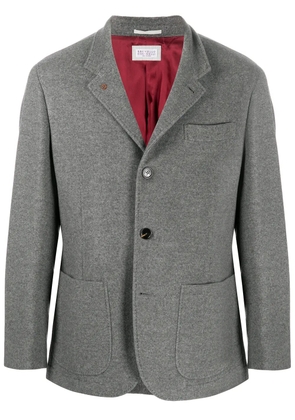 Brunello Cucinelli boxy fit button down jacket - Grey