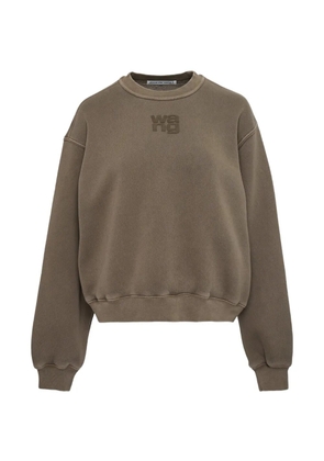 Alexander Wang logo-embroidered sweatshirt - Brown