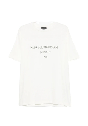 Emporio Armani logo-print crew-neck T-shirt - White