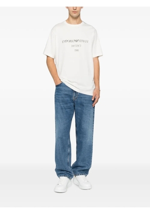 Emporio Armani logo-print crew-neck T-shirt - White