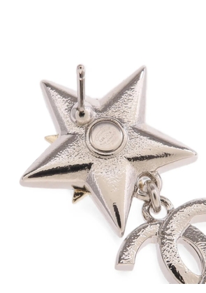 CHANEL Pre-Owned CC star earrings - Silver