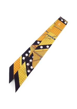 Hermès Pre-Owned Twilly polka-dot scarf - Black