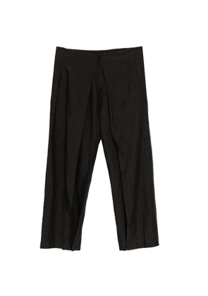 Ma+ reversible pleated trousers - Brown