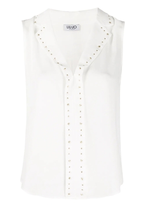 LIU JO stud detail blouse - White