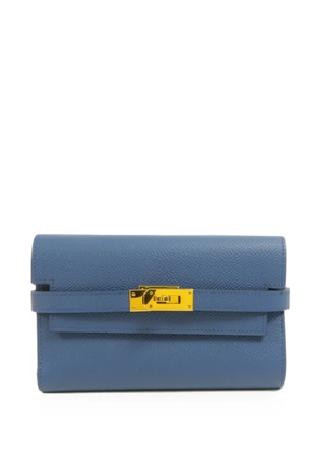 Hermès Pre-Owned 2017 medium Kelly Depliant leather wallet - Blue