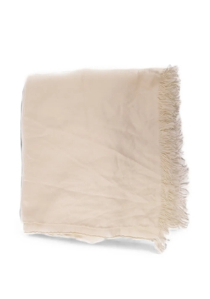 Hermès Pre-Owned fringed scarf - Neutrals