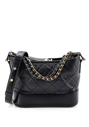 CHANEL Pre-Owned Gabrielle Quilted Aged Calfskin Small hobo bag - Black
