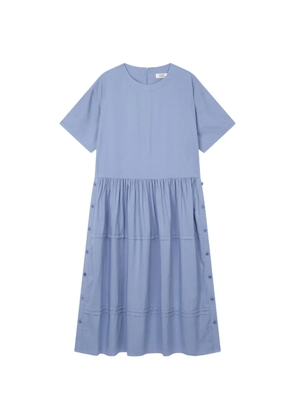 TOMBOY button-detail tiered midi dress - Blue