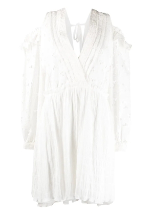 IRO cold-shoulder cut-out floral dress - White