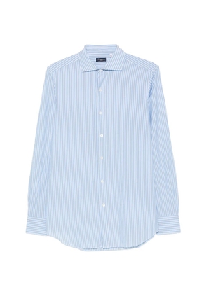 Finamore 1925 Napoli vertical-stripe long-sleeve shirt - Blue