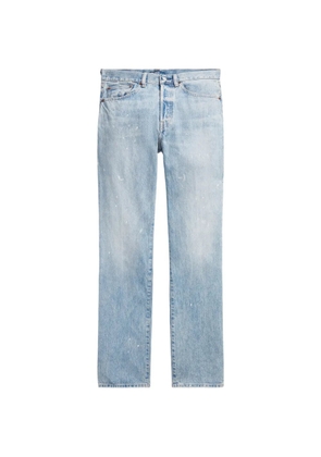 Polo Ralph Lauren paint-splattered straight-leg jeans - Blue