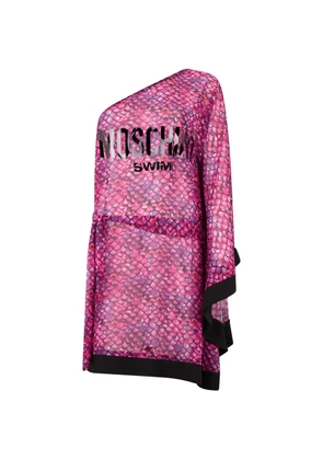 Moschino one-shoulder beach cover-up - Pink