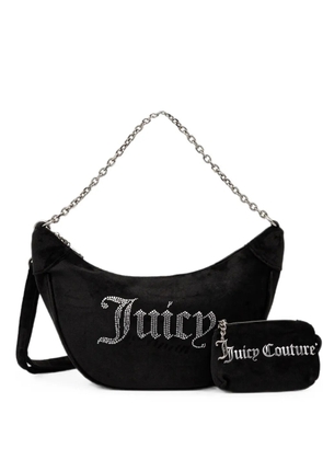 Juicy Couture crystal-embellished chain-link shoulder bag - Black
