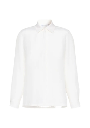 Max Mara concealed-button silk shirt - White
