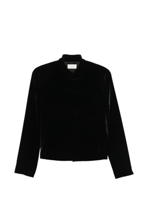 The Row Baya velvet-texture jacket - Black