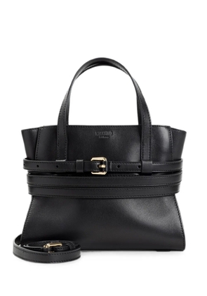 Moschino buckle-detail leather tote bag - Black