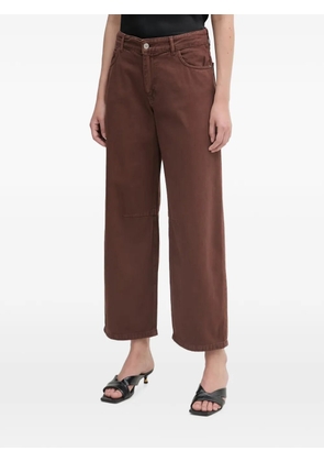 Haveone seam-detail wide-leg jeans - Brown