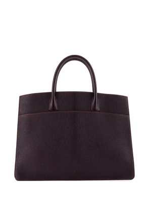 Hermès Pre-Owned White Bus Bag Leather 39 tote bag - Purple