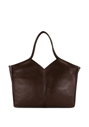 Hereu Calella squared leather tote bag - Brown