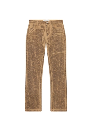 Alberta Ferretti textured pattern straight-leg trousers - Brown