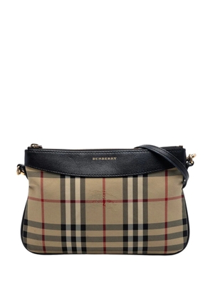 Burberry Pre-Owned 2000-2017 Haymarket Check Canvas Peyton crossbody bag - Neutrals