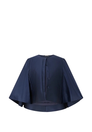 Alberta Ferretti wide-sleeve cropped cape - Blue
