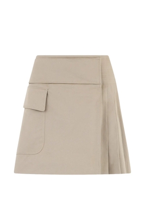 Alberta Ferretti A-Line mini skirt - Neutrals