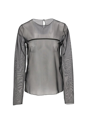TOM FORD long-sleeved sheer blouse - Black