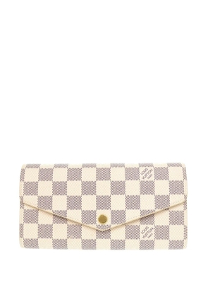 Louis Vuitton Pre-Owned 2021-2026 Damier Azur Sarah Wallet long wallets - White