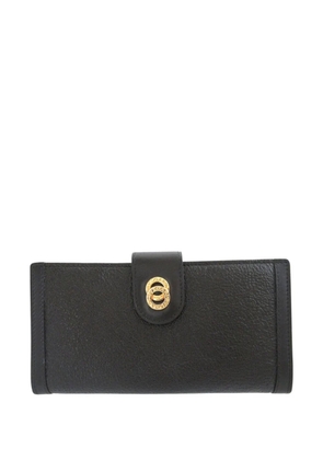 Bvlgari Pre-Owned 2010-2026 Leather Doppio Tondo Bifold Wallet long wallets - Black