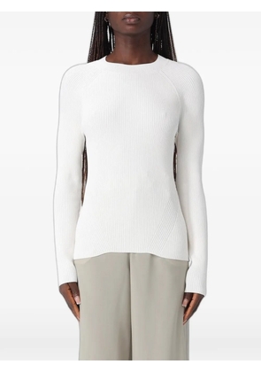 Emporio Armani ribbed sweater - White