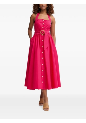 FRACOMINA belted button-front midi dress - Pink