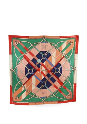 Hermès Pre-Owned grahic-print scarf - Green