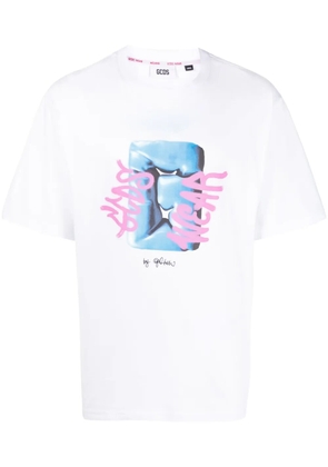 GCDS logo-print cotton T-shirt - White