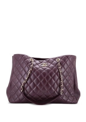 CHANEL Pre-Owned Classic CC Shopping Quilted Lambskin Large tote bag - Purple