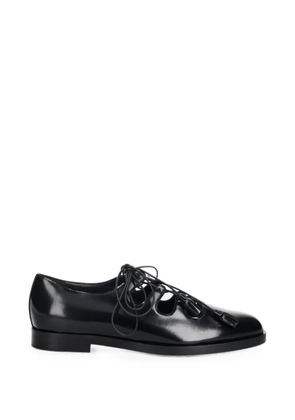 Max Mara tassel-detail lace-up flat shoes - Black