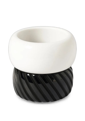 Emporio Armani spiral-detail bangles set - White