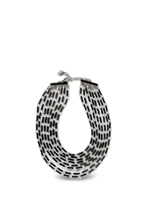 Emporio Armani beaded multi-strand necklace - White