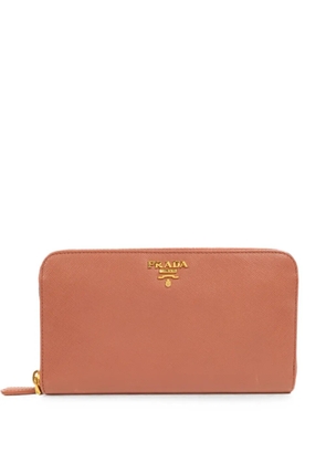 Prada Pre-Owned Saffiano-leather zip-around wallet - Pink