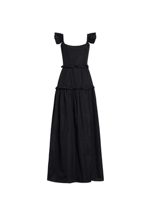 Markarian Alanna ruffle-tiered maxi dress - Black