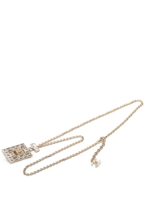 CHANEL Pre-Owned 2024 CC Gold Plated Strass Perfume Bottle Pendant Necklace costume necklace
