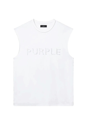 Purple Brand bead-embellished vest - White