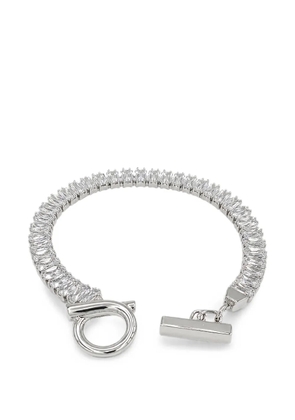 Ferragamo Gancini crystal-embellished bracelet - Silver