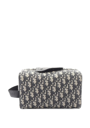 Christian Dior Pre-Owned 2000-2026 Oblique Canvas Lingot Toiletry Case clutch bag - Blue