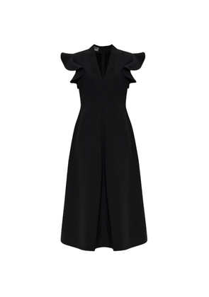 Moschino ruffled V-neck dress - Black