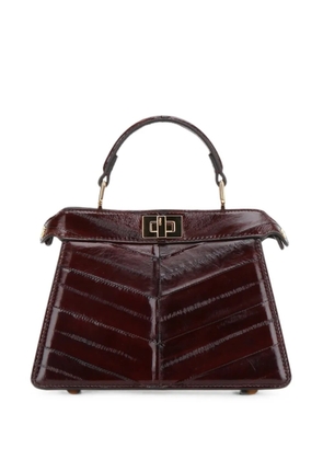 FENDI petite Peekaboo ISeeU leather tote bag - Brown